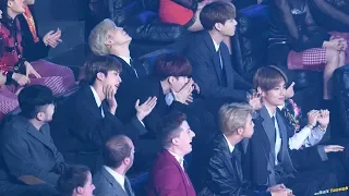 181106 전현무 무대 보는 방탄소년단 BTS 리액션 Reaction 4K 60P 직캠 @MBC 지니뮤직어워드 by DaftTaengk