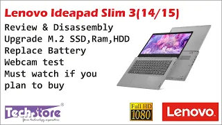 Lenovo Ideapad Slim 3 14 15 : Review disassembly m.2 ssd hdd ram upgrade battery replacement  DIY
