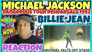 Michael falls Off Stage ⭐Michael Jackson⭐ Reaction 🎵Billie Jean🎵Rehearsal 1992🎵