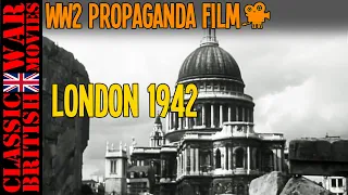 LONDON 1942 - Ordinary people carrying on with life during war time Britain - Propaganda Film 1943