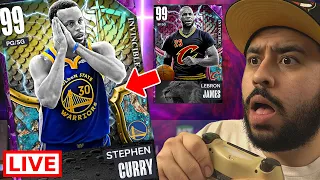 *LIVE* Spending EVERYTHING for Invincible Steph Curry and Lebron James! Free Dark Matters! NBA 2K23