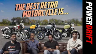 New Classic 350 vs Meteor 350 vs Jawa vs Honda CB350 RS | Best retro motorcycle is... | PowerDrift