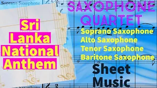 Sri Lanka National Anthem Saxophone Quartet | Soprano | Alto | Tenor | Baritone Saxophone