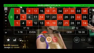 KAYBETMESİ İMKANSIZ RULET TAKTİĞİ3 !! DÜŞÜK KASA İLE KAZANDIK 😲!!!#rulet #casino #lightningroulette