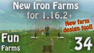 Iron Farm Changes, new Farm Design App, and a new 9000/hr Farm for Minecraft 1.16.2 [Fun Farms 34]
