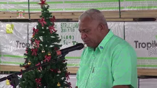 Prime Minister Hon.Voreqe Bainimarama announce bonus pay-out to Fiji Pine Workers.