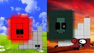 Tiny Vs Mega Uncannyblocks Band Thousands (11000-20000) VS (11-20) Comparison Remix-5 | Cool Sounds!