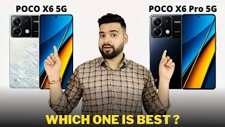 Poco X6 vs Poco X6 Pro - Full Comparison | Should I buy Poco X6 ??🤔