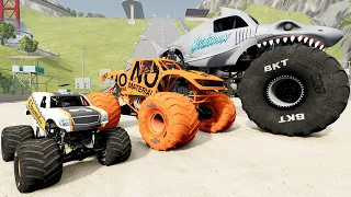 Big & Small Monster Trucks Mud Battle LIVE | BeamNG Drive - Griff's Garage