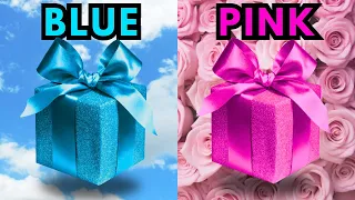 🤩 Choose your gift🎁💝✨️| 2 gift box challenge | Blue and Pink #pickonekickone #giftboxchallenge