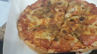 Pizza Hawaiian Takeaway MASTER BEAN SOY MILK อุดรธานี Udon Thani #isan #hawaiianpizza #pizzza พิซซ่า