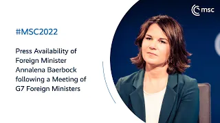 Press Availability of Foreign Minister Annalena Baerbock following a Meeting of G7 Foreign Ministers