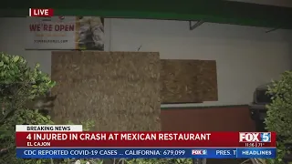 4 Injured In Crash At Mexican Restaurant In El Cajon