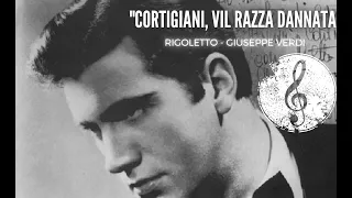 "Cortigiani, vil razza dannata" Rigoletto - Ettore Bastianini (Audio/Score 1080HD)