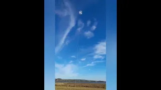 DIY Rokkaku kite first flight