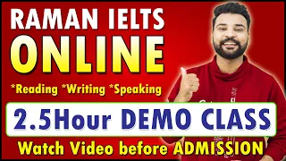 Expert IELTS Guidance: Join Our FREE Demo Class" Raman's Class II Before Admission check out this