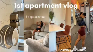 1st Apartment Vlog | a week in my life / chit chat grwm for the gym / tour