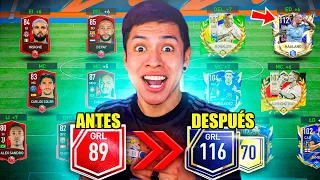 ASI MEJORÉ LA CUENTA DE UN SUSCRIPTOR en FIFA MOBILE 😱 *Subiendo su GRL*