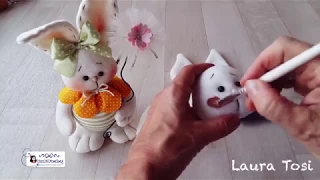 Diy how to make a easter bunny tutorial come realizzare un coniglietto in pannolenci
