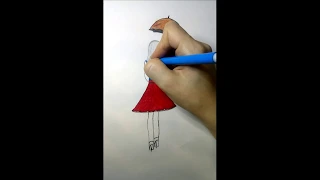 Как нарисовать девушку с зонтом [How to draw a girl with umbrella]