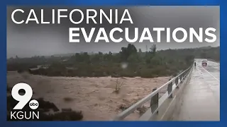 Heavy rains, flooding prompt evacuations in California