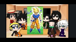 anime characters react to each other||goku/Kakarot