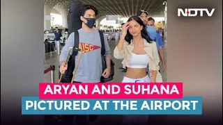 Shah Rukh Khan's Kids Aryan And Suhana Clicked At Airport