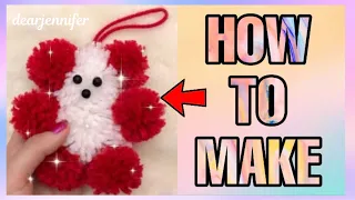 ✅ How To Make Pom Pom Teddy Bear 🧸 DIY Easy Teddy Bear Making idea with Wool & Bamboo Sticks🎋