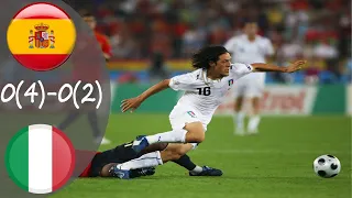 Spain vs Italy 0(4)-0(2) Quarter Final Euro 2008 Extended Highlights |English Commentary🎤|