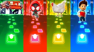 Coffin Dance VS Spiderman VS Chicken VS Paw Patrol - Tiles Hop EDM Rush