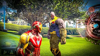 Iron Man vs Thanos - GTA 5 (Iron Man mod) - CocoBibu