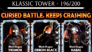 MK Mobile. How to Beat Fatal Klassic Tower 196 CURSED BATTLE! Trick to Stop CRASHES!