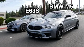 2018 BMW M5 vs Mercedes AMG E63S DRAG RACE!