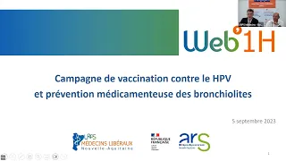 Web'1Heure du 05/09/2023 : Vaccination contre le HPV & prévention médicamenteuse des bronchiolites