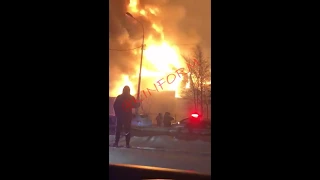 Видео пожара в "Кристалле" в Сургуте