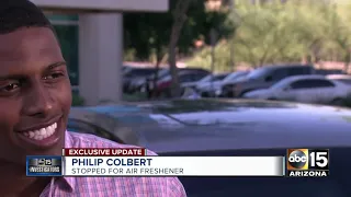 Man speaks to ABC15 after being pulled over for air freshener on his rear view mirror