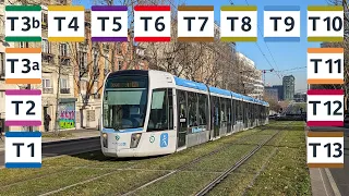 Tramways in Île-de-France - all lines compilation