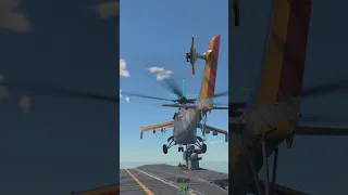 Carrier landing Mi-24 Helicopter......🚁🚁🚁