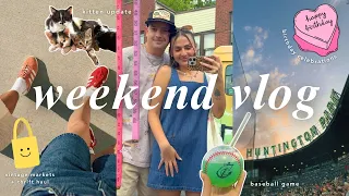 spend the weekend with me ♥ vintage markets, birthday celebration, kitten update, baseball game