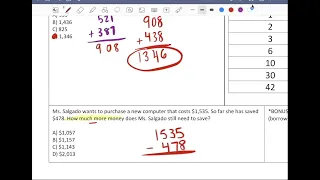 Unit 1 Place Value & Adding & Subtracting Whole Numbers Test Review