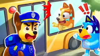 Police Officer Chase Rescues Bluey | Pretend Play With Bluey & Paw Patrol Toys