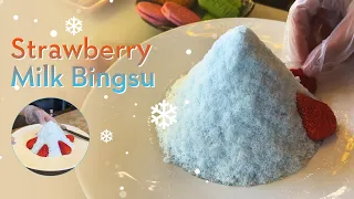 The Most Delicious Summer Dessert-Strawberry Milk Bingsu | Easy Recipe | Shaved Ice