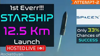 [Liftoff 02:28:10]SpaceX STARSHIP LIVE SN8 12.5km Hop test | High altitude flight test | Elon musk