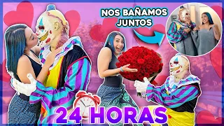 24 HORAS SIENDO NOVIA DEL PAYASO @spuukybustillos ¡Nos bañamos juntos 😏🚿! | Karen Bustillos