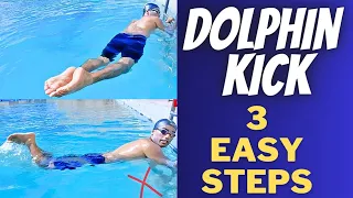 Learn Dolphin Kick In 3 Easy Steps, Swimming Tips For Beginners, Swimming Tutorials, Swim Training