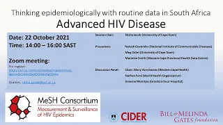 MeSH SA HIV Epi Series - Session 3: Advanced HIV Disease