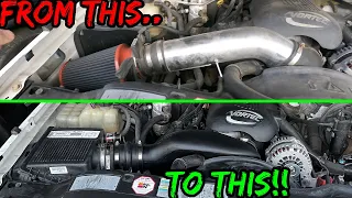 Replacing an Amazon “Cold Air” Intake with a Airaid Intake Tube and Factory Air Box!!!