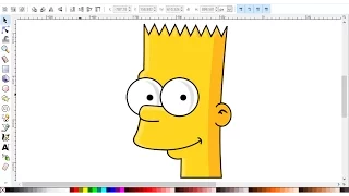 Inkscape Cartoon Tutorial - How To Draw Bart Simpson