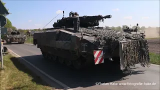 Freilaufende Übung Bundeswehr Manöver PzGrenBtl 33 mit Schützenpanzer Puma