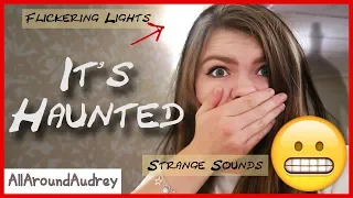 24 Hours in a HAUNTED Hotel Room! NOT A SKIT / AllAroundAudrey